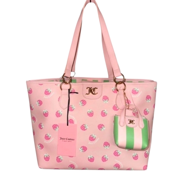 Juicy Couture Handbags - 💕🔹️Juicy Couture 🔹️"Fun in the Sun Tote", pink strawberry print